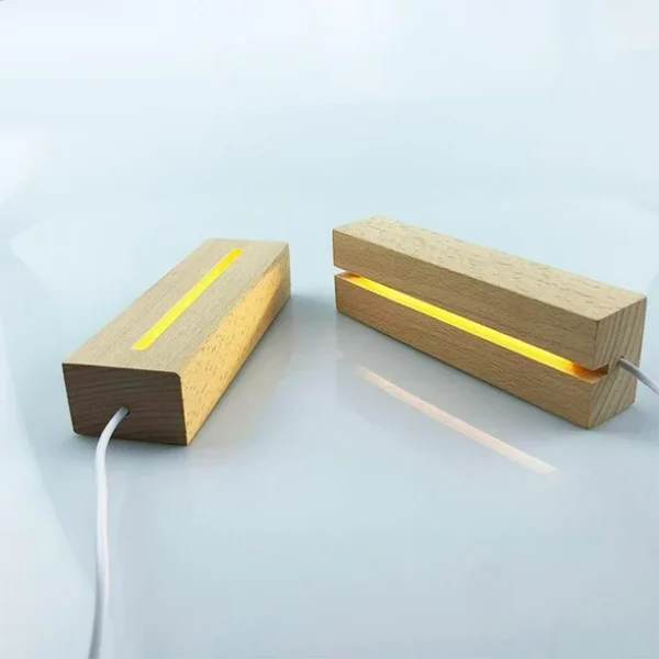Base LED de Madera para Iluminación de Barcos Coleccionables - Imagen 2