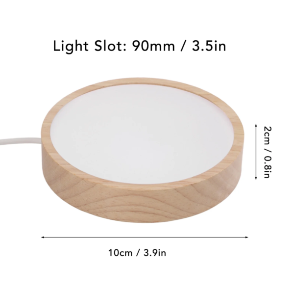 Base LED de Madera Circular para Iluminación de Barcos Coleccionables - Imagen 2