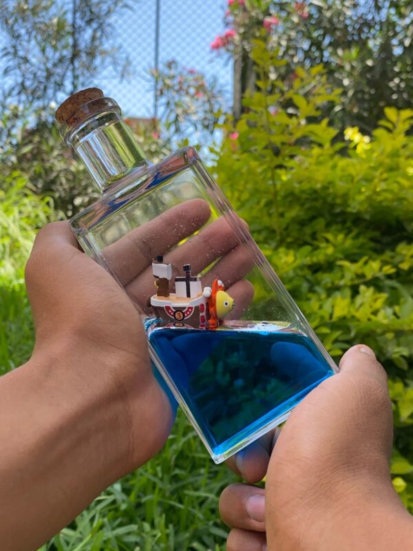 Barco Insumergible en Botella de Acrílico – One Piece (Going Merry | Thousand Sunny) - Imagen 4