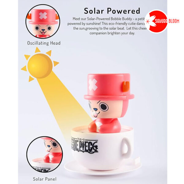 Figura Solar de Luffy y Chopper para Autos y Motos - Imagen 2