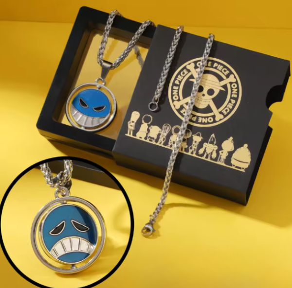 Collares Inoxidables de One Piece (Símbolo de Ace, Sombrero de Luffy y Símbolo de Law ) - Imagen 6
